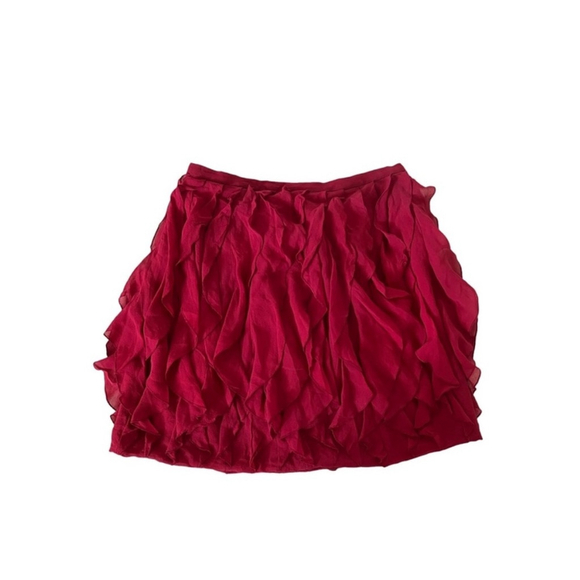 Club Monaco Chiffon Ruffled Mini Skirt Size 4 - Picture 3 of 6